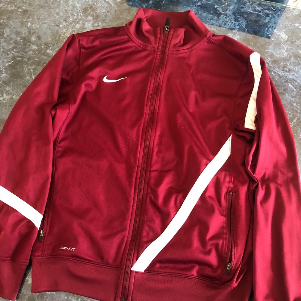 Nike Maroon Track zip up Jacket